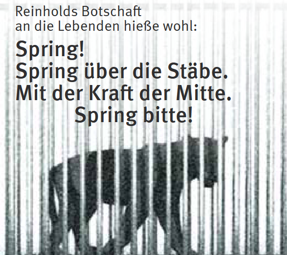 Als ob es tausend Stäbe gäbe und hinter tausend Stäben keine Welt.